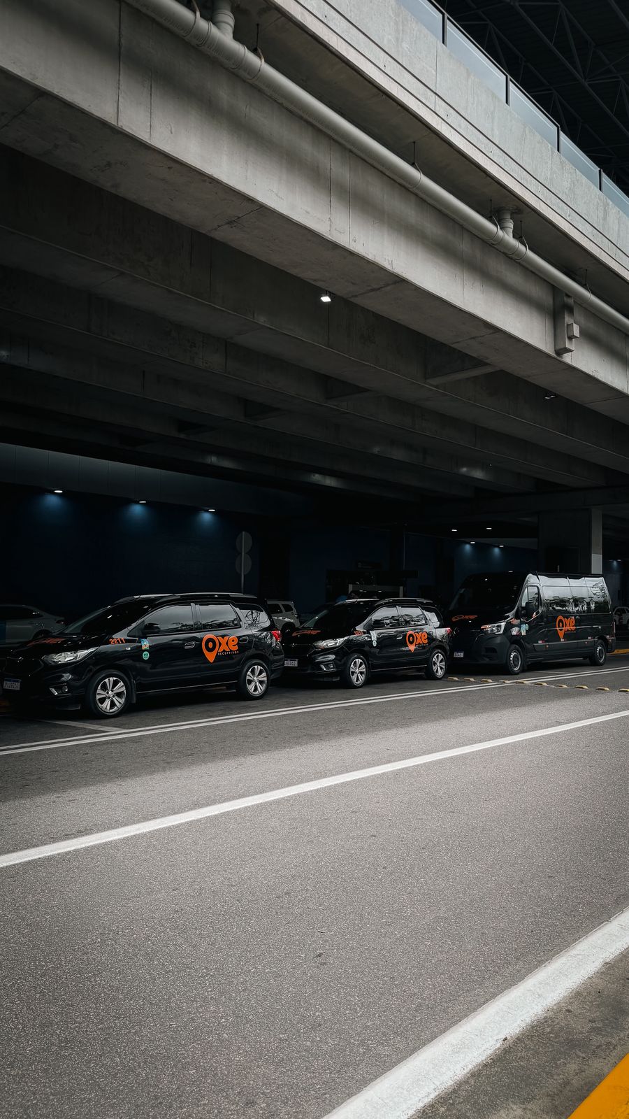 Frota completa OXE Receptivos no aeroporto